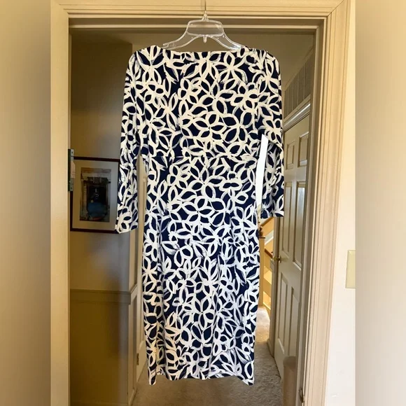 Ralph Lauren Navy and White Patterned Dress - Picture 5 of 7